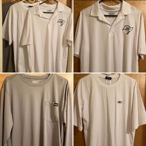 Dickies, Reebok, and Tampa Bay Buccaneers Men’s Shirts Size Large White Lot of 3